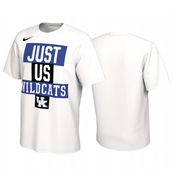 Kentucky Wildcats 2021 March Madness White Just Us Bench Legend T-Shirt