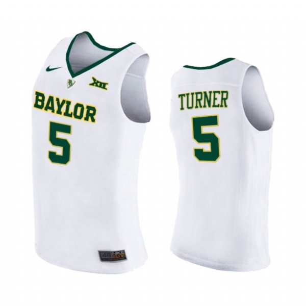 Baylor Bears Jordan Turner Jersey 2021 March Madness Elite 8 White