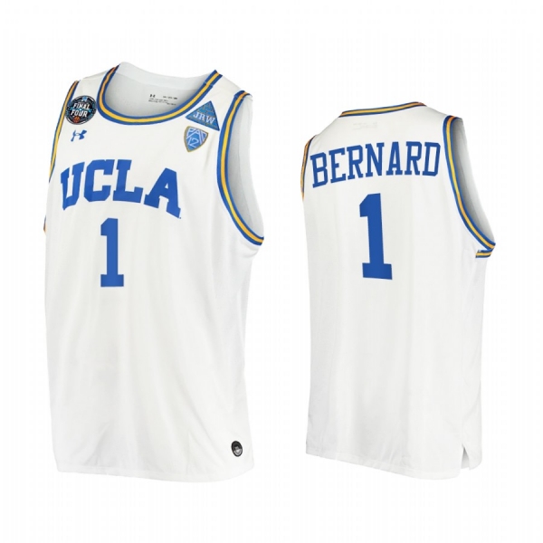 Jules Bernard #1 UCLA Bruins 2021 March Madness Final Four Jersey White JRW