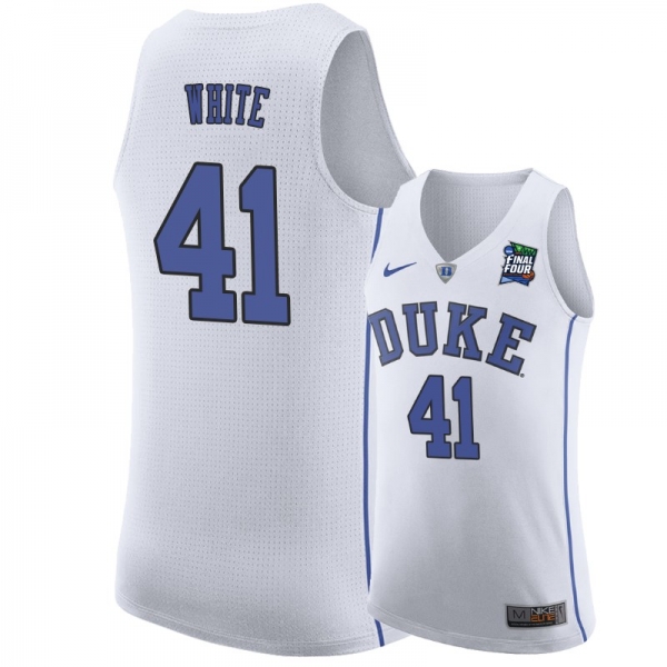 Duke Blue Devils Jack White #41 White 2019 Final-Four Replica Basketball Jersey