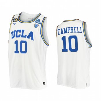 Tyger Campbell UCLA Bruins White Jersey 2021 March Madness PAC-12 Stand Together