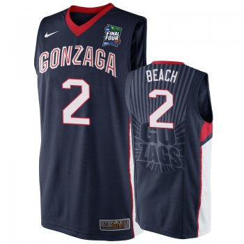 Gonzaga Bulldogs Jack Beach #2 Navy 2019 Final-Four Replica Basketball Jersey