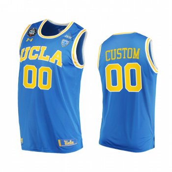 Custom #00 UCLA Bruins 2021 March Madness Final Four Jersey Blue PAC-12