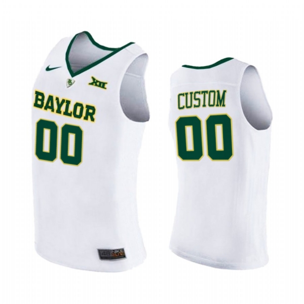 Baylor Bears Custom Jersey 2021 March Madness Elite 8 White