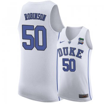 Duke Blue Devils Justin Robinson #50 White 2019 Final-Four Replica Basketball Jersey