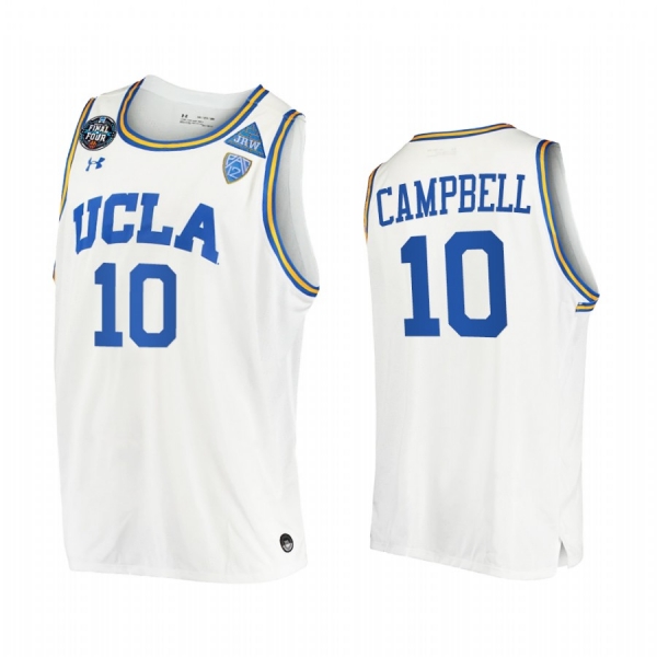 Tyger Campbell #10 UCLA Bruins 2021 March Madness Final Four Jersey White JRW