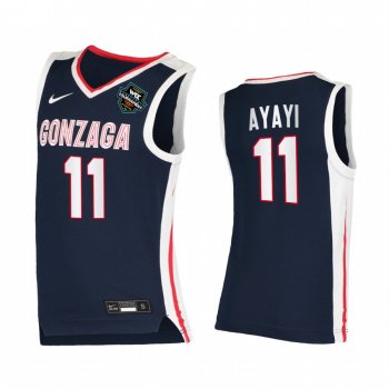 Gonzaga Bulldogs 2021 WCC Mens Basketball Conference Tournament Champions Joel Ayayi #11 Jersey March Madness Navy Elite