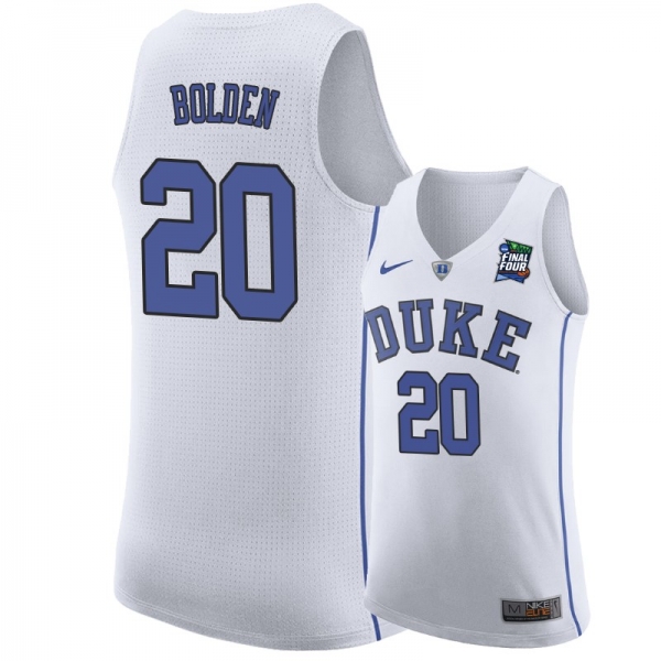 Duke Blue Devils Marques Bolden #20 White 2019 Final-Four Replica Basketball Jersey