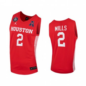 Caleb Mills #2 Houston Cougars 2021 March Madness Final Four Jersey Scarlet Home