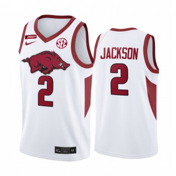 Vance Jackson Arkansas Razorbacks White Jersey Equality 2021 March Madness