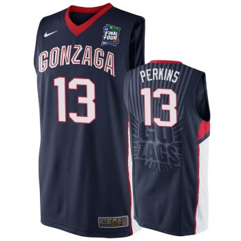 Gonzaga Bulldogs Josh Perkins #13 Navy 2019 Final-Four Replica Basketball Jersey