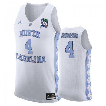 North Carolina Tar Heels Brandon Robinson #4 White 2019 Final-Four Replica Basketball Jersey