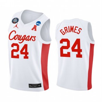 Quentin Grimes #24 Houston Cougars 2021 March Madness Final Four Jersey White Classic