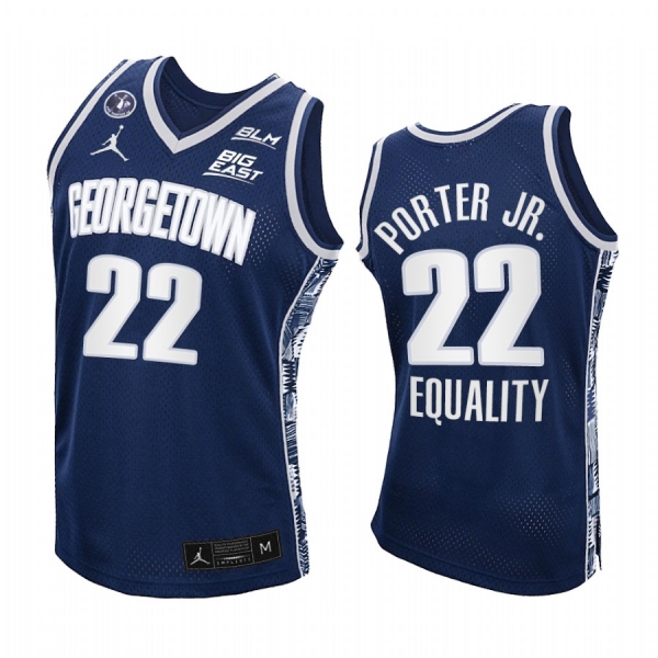 Georgetown Hoyas Otto Porter Jr. Jersey 2021 Equality Navy Honor John Thompson Jr.