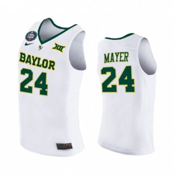 Matthew Mayer #24 Baylor Bears 2021 March Madness Final Four Jersey White