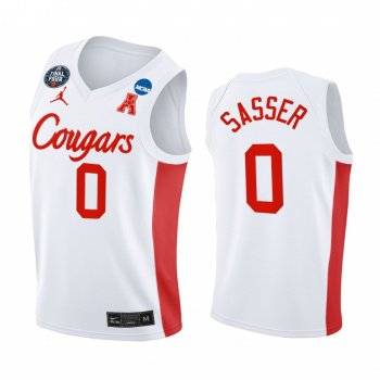 Marcus Sasser #0 Houston Cougars 2021 March Madness Final Four Jersey White Classic