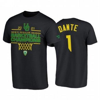 Oregon Ducks 2021 March Madness N'Faly Dante Black 2021 PAC-12 Regular Season Champions Tee