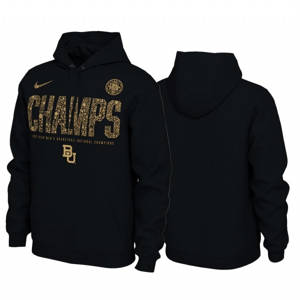 Baylor Bears Black Hoodie 2021 NCAA National Champions Locker Room