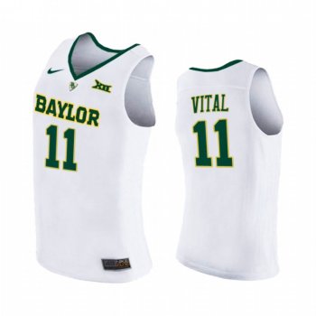 Baylor Bears Mark Vital Jersey 2021 March Madness Elite 8 White