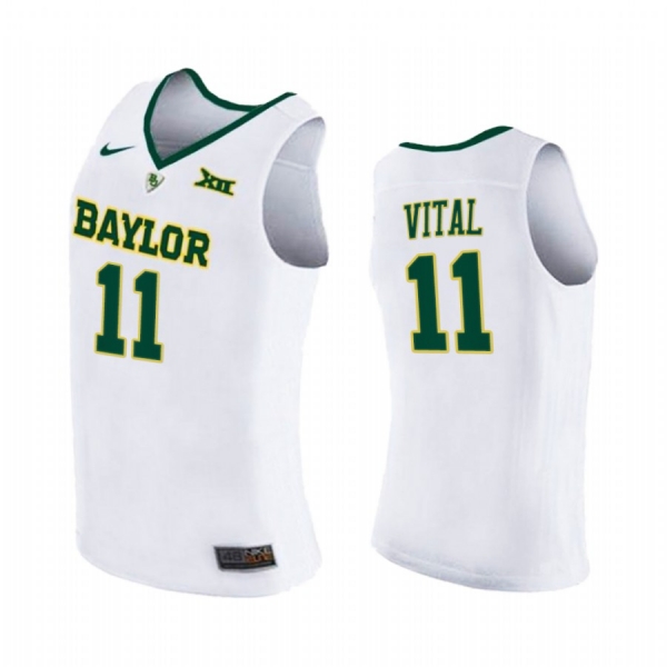 Baylor Bears Mark Vital Jersey 2021 March Madness Elite 8 White