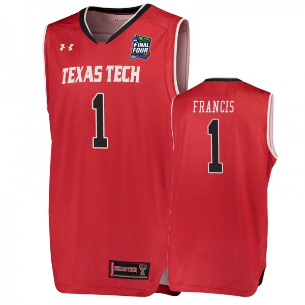 Texas Tech Red Raiders Brandone Francis #1 Red 2019 Final-Four Replica Jersey