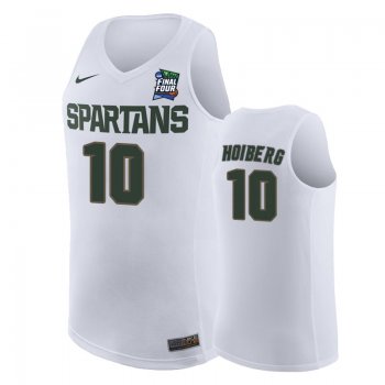 Michigan State Spartans Jack Hoiberg #10 White 2019 Final-Four Replica Jersey