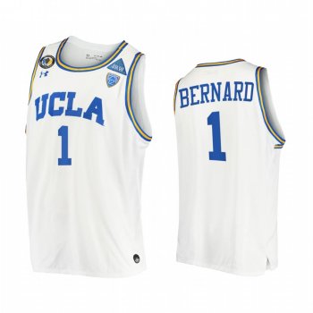 Jules Bernard UCLA Bruins White Jersey 2021 March Madness PAC-12 Stand Together