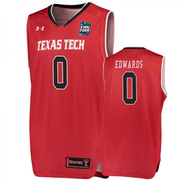 Texas Tech Red Raiders Kyler Edwards #0 Red 2019 Final-Four Replica Jersey