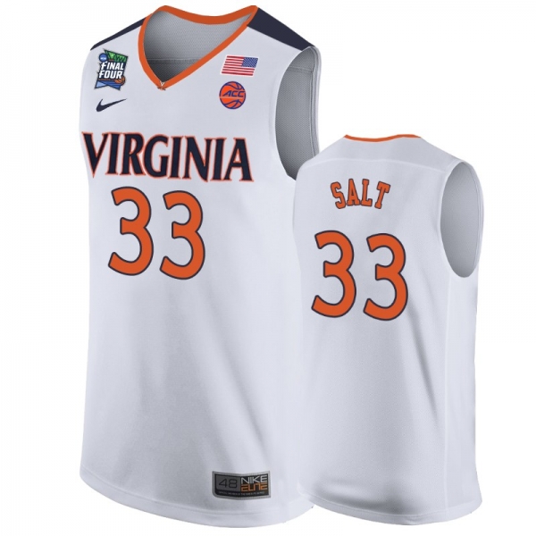 Virginia Cavaliers Jack Salt #33 White 2019 Final-Four Replica Basketball Jersey