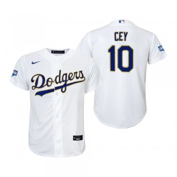 Youth Dodgers Ron Cey White Gold 2021 Gold Program Replica Jersey