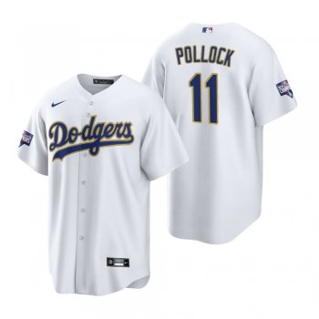 Los Angeles Dodgers A.J. Pollock White Gold 2021 Gold Program Replica Jersey