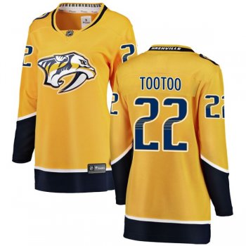 Women's Jordin Tootoo Nashville Predators Fanatics Branded Home Jersey - Breakaway Yellow