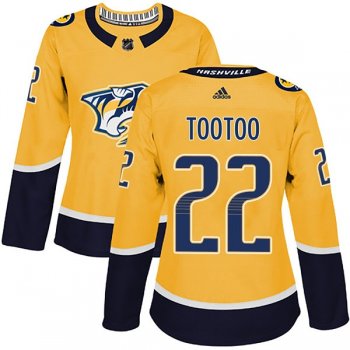 Women's Jordin Tootoo Nashville Predators Adidas Home Jersey - Authentic Gold