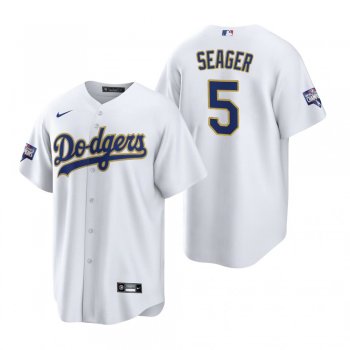 Los Angeles Dodgers Corey Seager White Gold 2021 Gold Program Replica Jersey