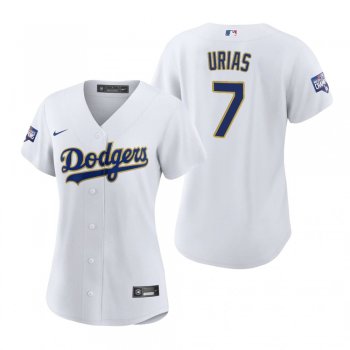 Women's Dodgers Julio Urias White Gold 2021 Gold Program Replica Jersey