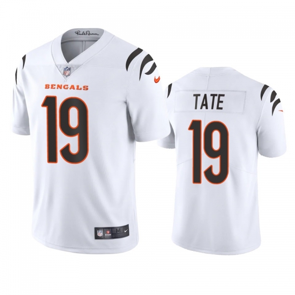 Men's Cincinnati Bengals Auden Tate White 2021 Vapor Limited Jersey