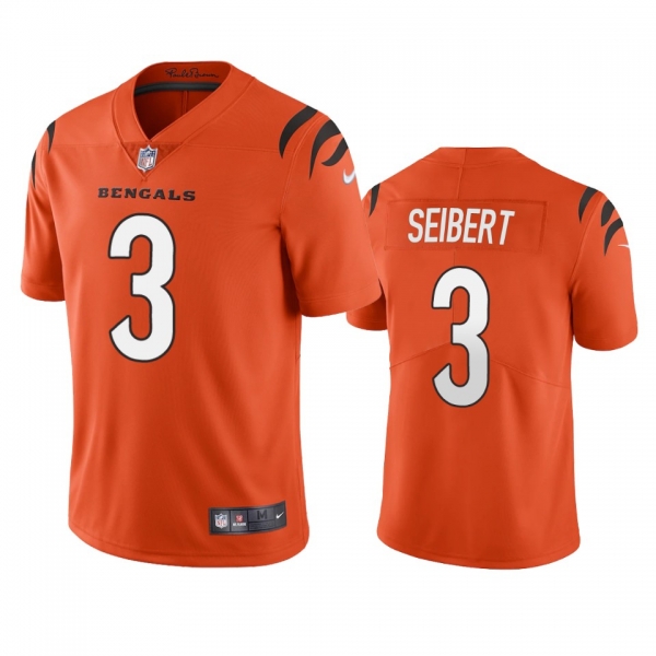 Men's Cincinnati Bengals Austin Seibert Orange 2021 Vapor Limited Jersey