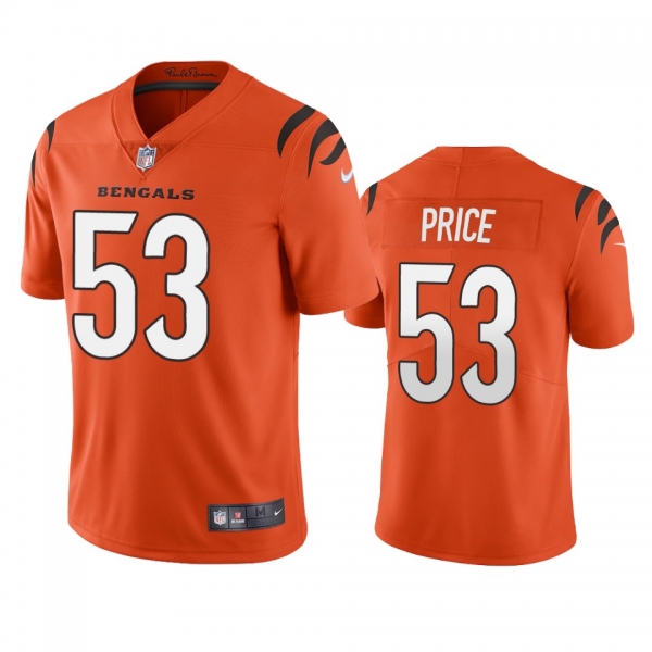 Men's Cincinnati Bengals Billy Price Orange 2021 Vapor Limited Jersey