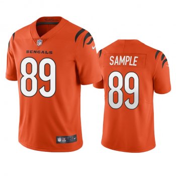 Men's Cincinnati Bengals Drew Sample Orange 2021 Vapor Limited Jersey