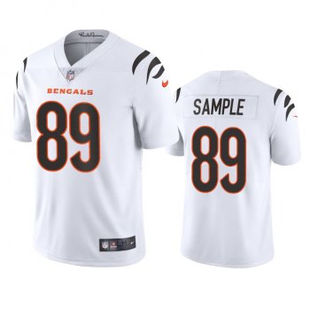 Men's Cincinnati Bengals Drew Sample White 2021 Vapor Limited Jersey