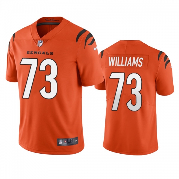 Men's Cincinnati Bengals Jonah Williams Orange 2021 Vapor Limited Jersey