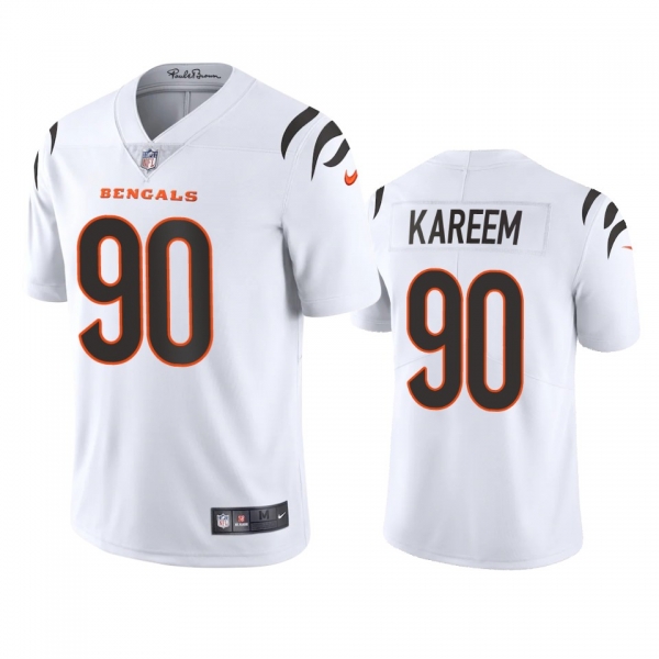 Men's Cincinnati Bengals Khalid Kareem White 2021 Vapor Limited Jersey