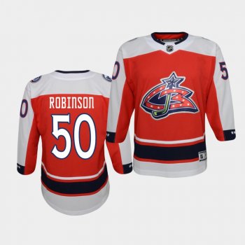 Youth Eric Robinson Columbus Blue Jackets 2021 Reverse Retro Red Replica Jersey