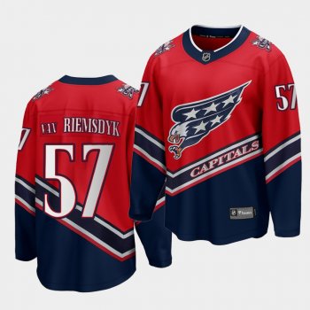 Trevor van Riemsdyk Washington Capitals 2021 Reverse Retro Red Special Edition Men Jersey