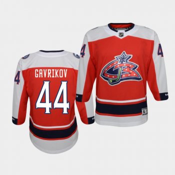 Youth Vladislav Gavrikov Columbus Blue Jackets 2021 Reverse Retro Red Replica Jersey