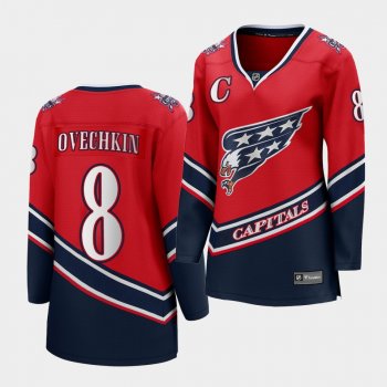 Women Alexander Ovechkin Washington Capitals 2021 Reverse Retro Red Special Edition Jersey