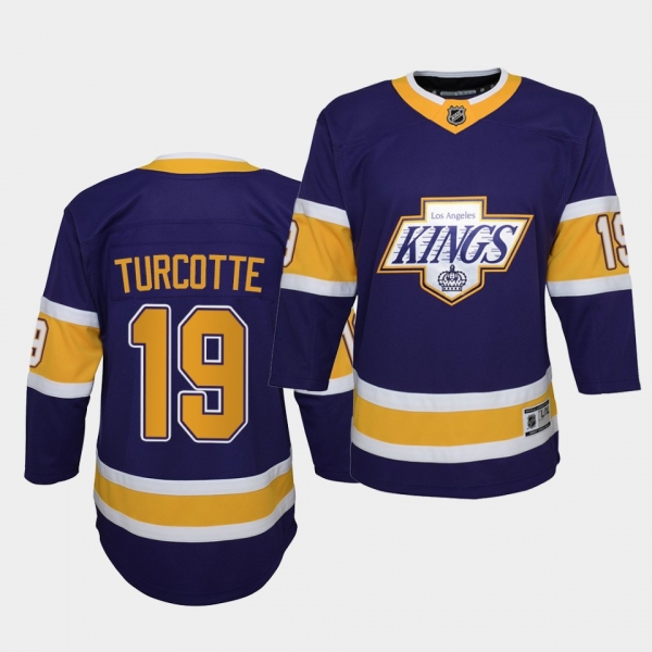 Youth Alex Turcotte Los Angeles Kings 2021 Reverse Retro Purple Special Edition Jersey