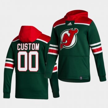 New Jersey Devils Custom 2021 Reverse Retro Green Pullover Men Hoodie