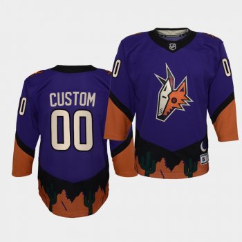 Youth Custom Arizona Coyotes 2021 Reverse Retro Purple Special Edition Jersey