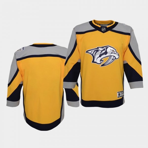 Youth Nashville Predators 2021 Reverse Retro Yellow Premier Jersey